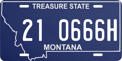 MT license plate 210666H