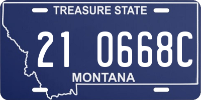 MT license plate 210668C