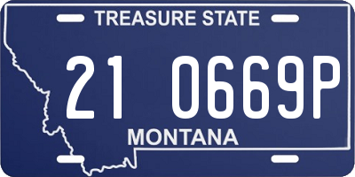MT license plate 210669P