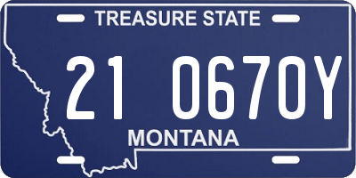MT license plate 210670Y