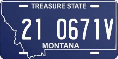 MT license plate 210671V