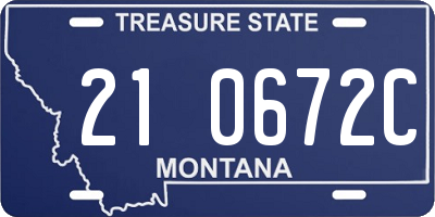 MT license plate 210672C