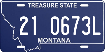 MT license plate 210673L