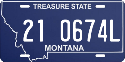MT license plate 210674L