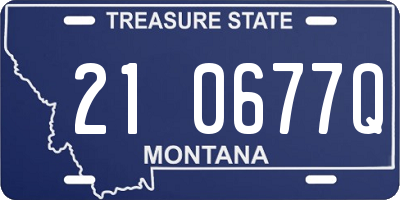 MT license plate 210677Q