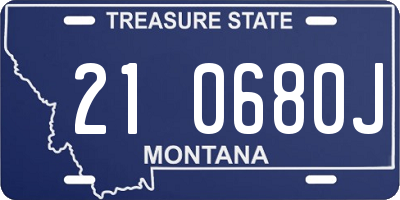 MT license plate 210680J