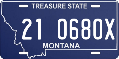 MT license plate 210680X