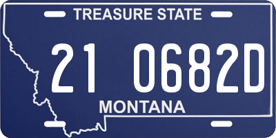 MT license plate 210682D