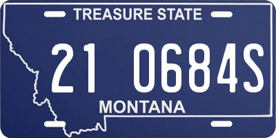 MT license plate 210684S