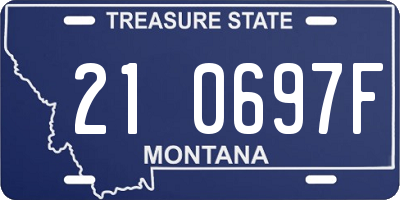 MT license plate 210697F
