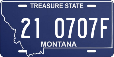 MT license plate 210707F