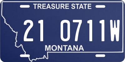 MT license plate 210711W