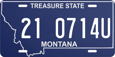 MT license plate 210714U