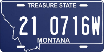 MT license plate 210716W