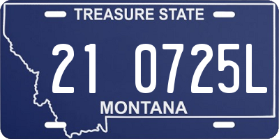 MT license plate 210725L
