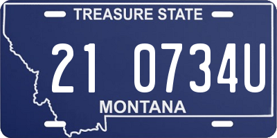 MT license plate 210734U