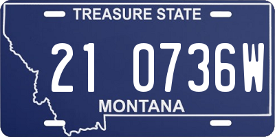 MT license plate 210736W