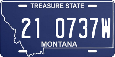 MT license plate 210737W