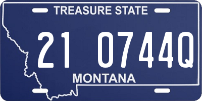 MT license plate 210744Q