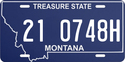 MT license plate 210748H