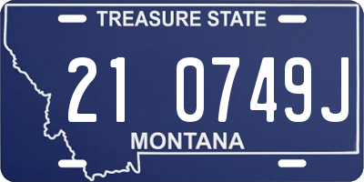 MT license plate 210749J
