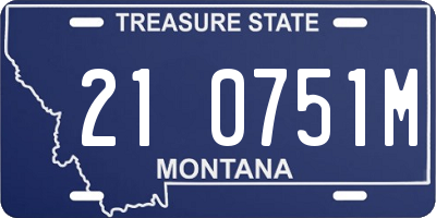 MT license plate 210751M