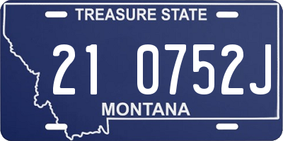 MT license plate 210752J