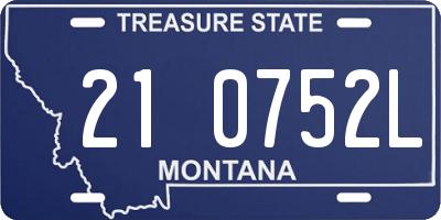 MT license plate 210752L