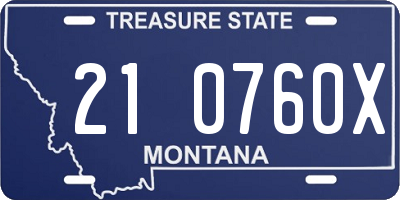 MT license plate 210760X