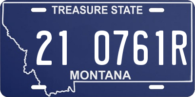 MT license plate 210761R