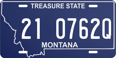 MT license plate 210762Q