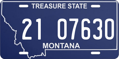 MT license plate 210763O