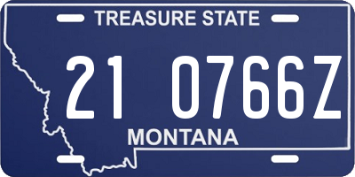 MT license plate 210766Z