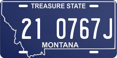 MT license plate 210767J