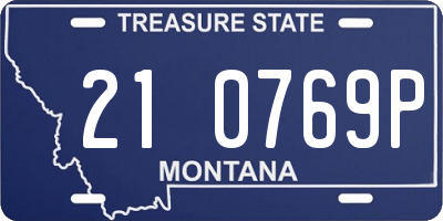 MT license plate 210769P