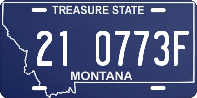 MT license plate 210773F