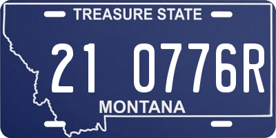 MT license plate 210776R