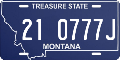 MT license plate 210777J