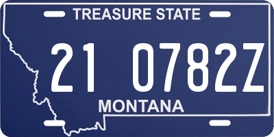 MT license plate 210782Z