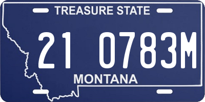 MT license plate 210783M
