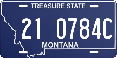 MT license plate 210784C