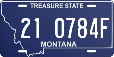 MT license plate 210784F
