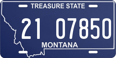MT license plate 210785O