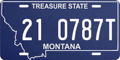 MT license plate 210787T