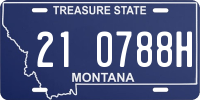 MT license plate 210788H