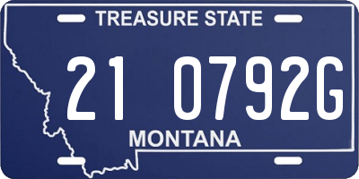 MT license plate 210792G