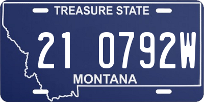 MT license plate 210792W