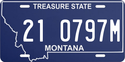 MT license plate 210797M