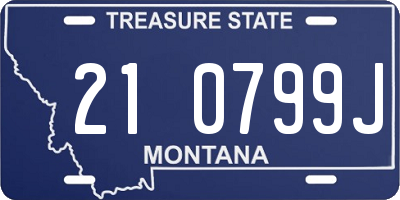 MT license plate 210799J