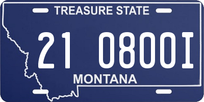 MT license plate 210800I